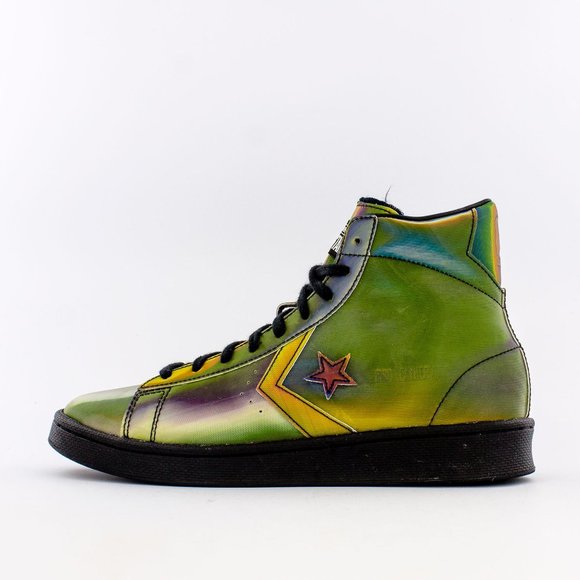 NIB Converse Pro Leather Iridescent Mid Black/Mult - Picture 10 of 14